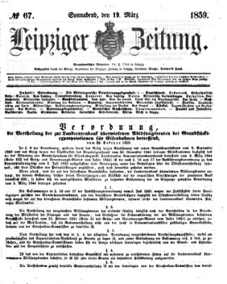 Leipziger Zeitung Samstag 19. März 1859