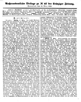 Leipziger Zeitung Samstag 19. März 1859