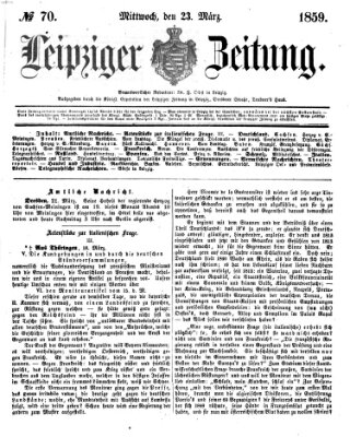 Leipziger Zeitung Mittwoch 23. März 1859