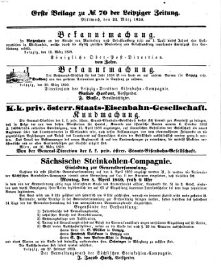 Leipziger Zeitung Mittwoch 23. März 1859