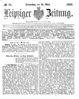 Leipziger Zeitung Donnerstag 24. März 1859