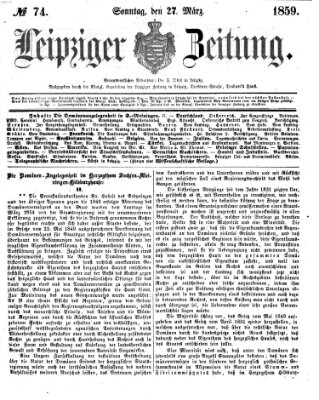 Leipziger Zeitung Sonntag 27. März 1859