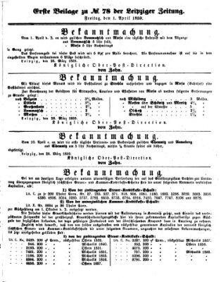 Leipziger Zeitung Freitag 1. April 1859