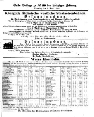 Leipziger Zeitung Sonntag 3. April 1859