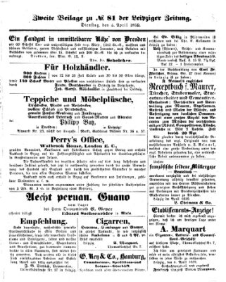 Leipziger Zeitung Dienstag 5. April 1859