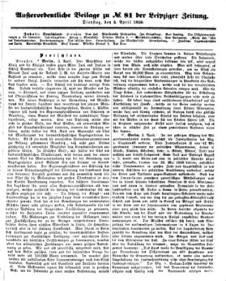 Leipziger Zeitung Dienstag 5. April 1859