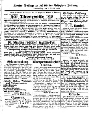 Leipziger Zeitung Donnerstag 7. April 1859