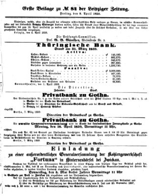 Leipziger Zeitung Freitag 8. April 1859