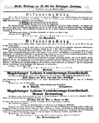 Leipziger Zeitung Sonntag 24. April 1859