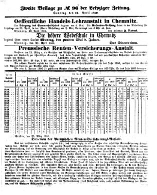 Leipziger Zeitung Sonntag 24. April 1859