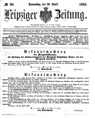 Leipziger Zeitung Donnerstag 28. April 1859