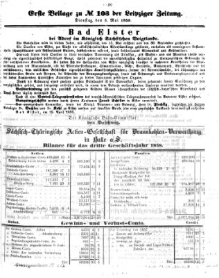 Leipziger Zeitung Dienstag 3. Mai 1859