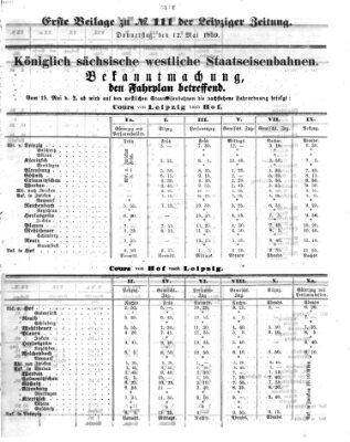 Leipziger Zeitung Donnerstag 12. Mai 1859