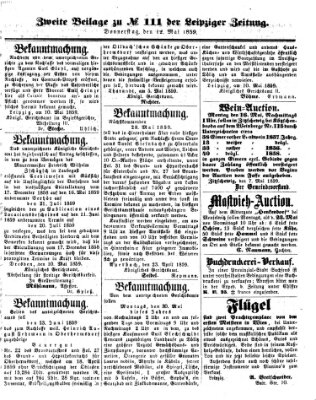 Leipziger Zeitung Donnerstag 12. Mai 1859