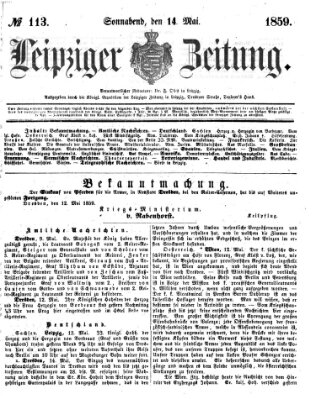 Leipziger Zeitung Samstag 14. Mai 1859