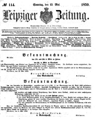 Leipziger Zeitung Sonntag 15. Mai 1859