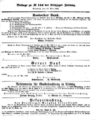 Leipziger Zeitung Mittwoch 18. Mai 1859