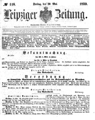 Leipziger Zeitung Freitag 20. Mai 1859