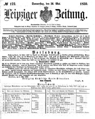 Leipziger Zeitung Donnerstag 26. Mai 1859