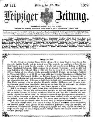 Leipziger Zeitung Freitag 27. Mai 1859