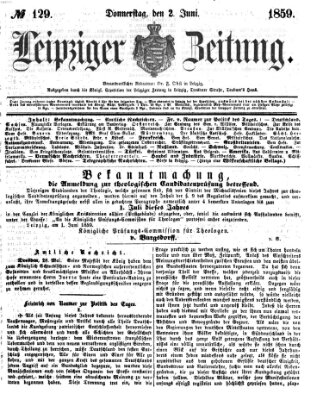 Leipziger Zeitung Donnerstag 2. Juni 1859