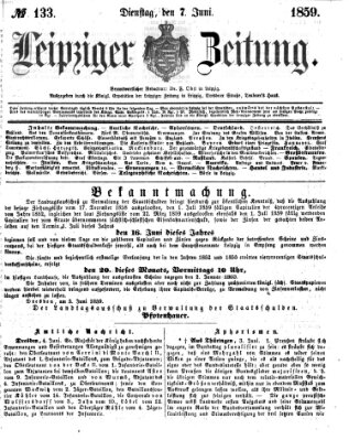 Leipziger Zeitung Dienstag 7. Juni 1859