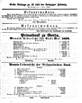 Leipziger Zeitung Dienstag 7. Juni 1859