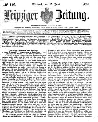 Leipziger Zeitung Mittwoch 15. Juni 1859