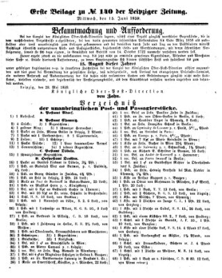 Leipziger Zeitung Mittwoch 15. Juni 1859