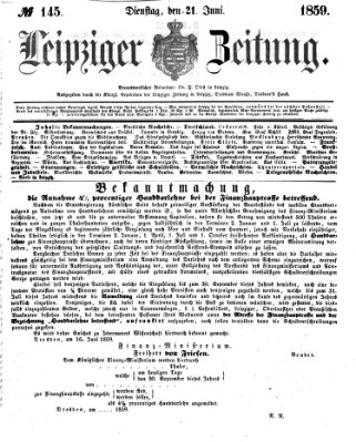 Leipziger Zeitung Dienstag 21. Juni 1859