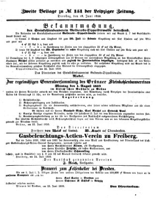 Leipziger Zeitung Dienstag 28. Juni 1859