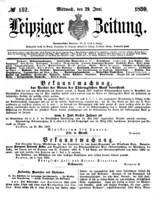 Leipziger Zeitung Mittwoch 29. Juni 1859