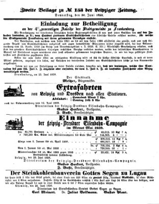 Leipziger Zeitung Donnerstag 30. Juni 1859