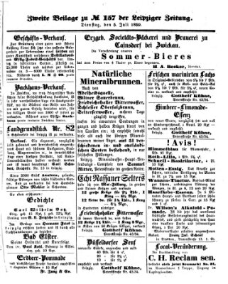 Leipziger Zeitung Dienstag 5. Juli 1859