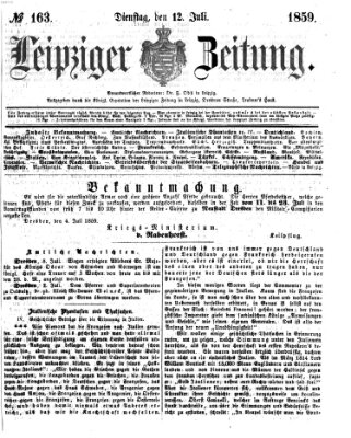 Leipziger Zeitung Dienstag 12. Juli 1859