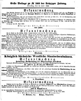 Leipziger Zeitung Dienstag 12. Juli 1859