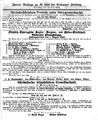 Leipziger Zeitung Dienstag 12. Juli 1859