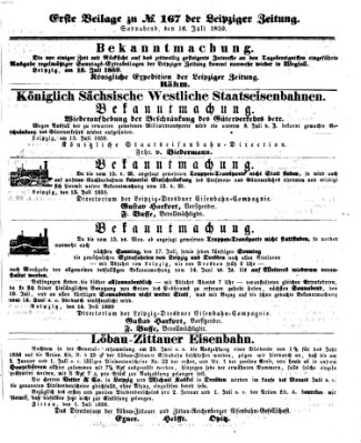 Leipziger Zeitung Samstag 16. Juli 1859