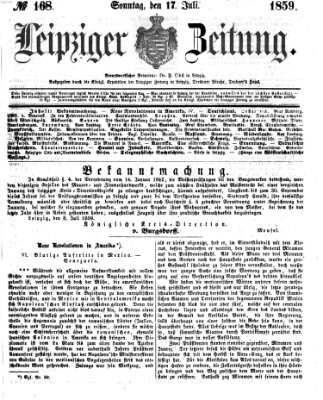 Leipziger Zeitung Sonntag 17. Juli 1859