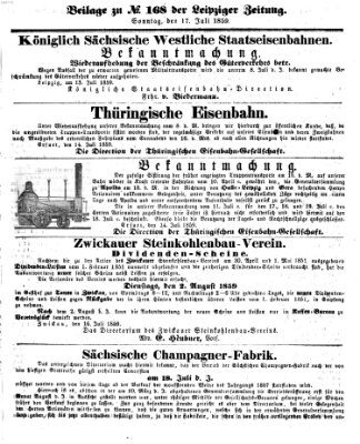 Leipziger Zeitung Sonntag 17. Juli 1859