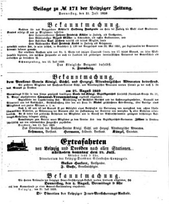 Leipziger Zeitung Donnerstag 21. Juli 1859