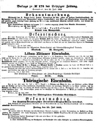 Leipziger Zeitung Samstag 23. Juli 1859