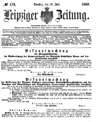 Leipziger Zeitung Dienstag 26. Juli 1859