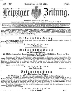 Leipziger Zeitung Donnerstag 28. Juli 1859