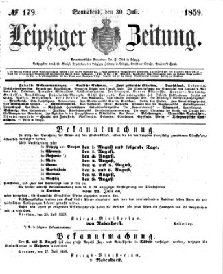 Leipziger Zeitung Samstag 30. Juli 1859