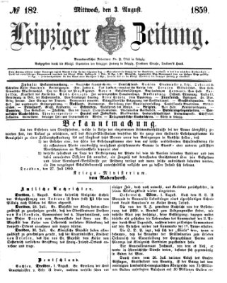 Leipziger Zeitung Mittwoch 3. August 1859