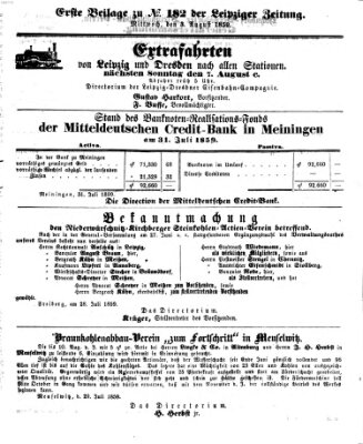 Leipziger Zeitung Mittwoch 3. August 1859