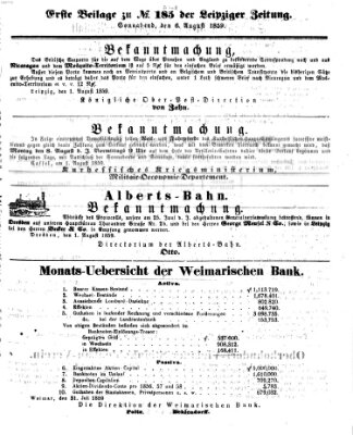 Leipziger Zeitung Samstag 6. August 1859