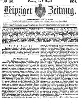 Leipziger Zeitung Sonntag 7. August 1859