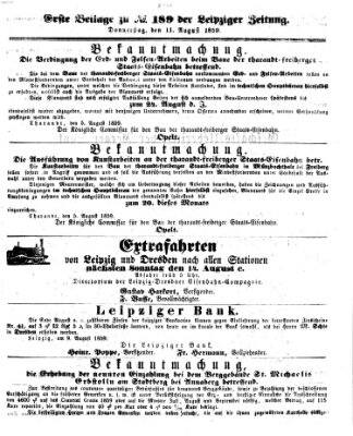 Leipziger Zeitung Donnerstag 11. August 1859